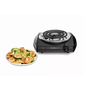 Single Coil Burner: Metal Cooktop Accessory, Black